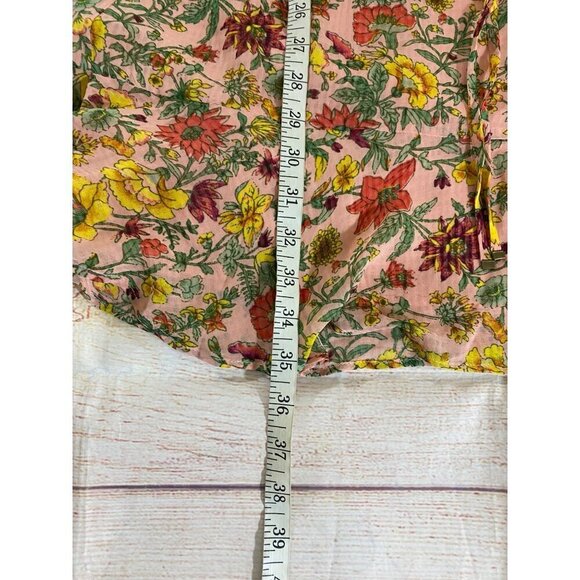 NWT Loft Women's Yellow Flounce Wrap Dress Long Sleeve - Small - Picture 9 of 14